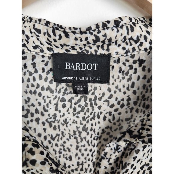 Bardot Women's Sz. M/8 Bessie Mini Belted Dress In Geo Spot - Picture 3 of 9